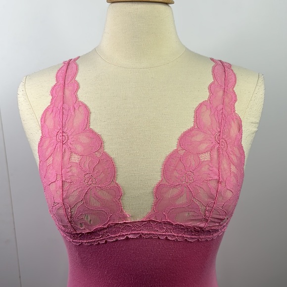 La Senza Floral Lace Lingerie Top Womens Size S Pink - Picture 5 of 6